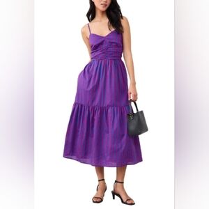 🌟40% OFF SALE NWOT Banana Republic Strappy Voile Midi Striped Multi Color Dress